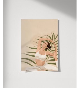 Çerçevesiz Poster Palmelerin Arasında Yoga