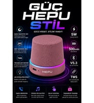 Hepu HP-MS01G Pembe Manyetik Telefon Tutuculu Kablosuz Bluetooth Hoparlör TWS Destekli