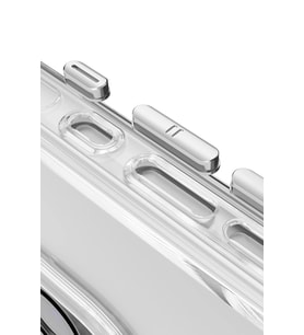 Pilelistore   iPhone 16 Pro Max Gleam PC Sert Magsafe Kılıf - Şeffaf-Siyah