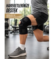 Ligamentli Dizlik Açık Patella Yan Destekli Ayarlanabilir Bantlı Sporcu Dizliği