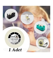 Şeffaf Para Bandı 12mm x 33 Metre 1 Adet Artlantis Şeffaf Okul Ofis Bantı 1 Adet (Renksiz)