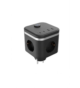 Termal Akım Korumalı Isıya Dayanıklı 3'lü Duvar Tipi Priz 2x Usb 2x Typce 3680 w