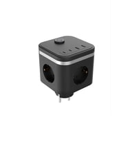 Termal Akım Korumalı Isıya Dayanıklı 3'lü Duvar Tipi Priz 2x Usb 2x Typce 3680 w