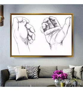 Altın Çerçeveli dekoratif tablo a319 (Gold)