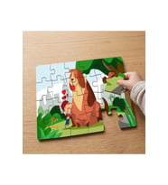 Sevimli Köpek ve Mutlu Kız Tasarımlı 24 Parça Ahşap Çocuk Puzzle