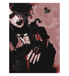 Goth Sevgililer Günü Tablo Ahşap Poster Dekoratif