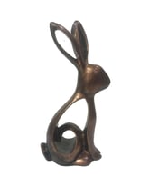 Tavşan Biblo Heykel 12x27cm Bakır