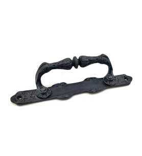 Antika Tarz Dekoratif Pirinç Dar Yan Çekme Kapı Kolu - 225x37 Mm, Oksit