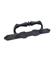 Antika Tarz Dekoratif Pirinç Dar Yan Çekme Kapı Kolu - 225x37 Mm, Oksit