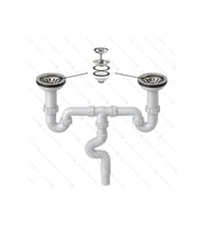 S Çiftli Çöpmak Sifonu 11 cm Çap Koku Önleyici Lavabo Banyo Mutfak Gider Boru Bağlantısı