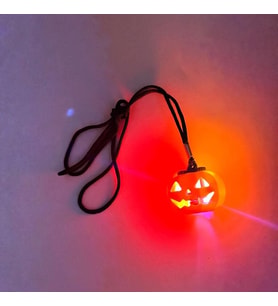 Halloween Cadılar Bayramı Bal Kabağı Kolye Işıklı 14cm çap Parti Aksesuarı