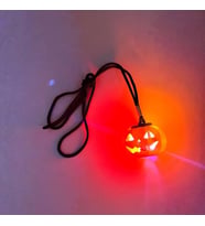 Halloween Cadılar Bayramı Bal Kabağı Kolye Işıklı 14cm çap Parti Aksesuarı