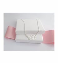 925 Ayar Gümüş  Fil Origami Kolye