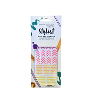 Elegant Touch Stylist Nail Art Şablon Seti – Aztec Collection 3 Adet Renkli Tırnak Bant Süsü