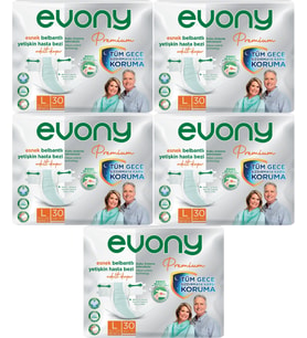 Evony Premium Hasta Bezi Yetişkin Bel Bantlı Tekstil Yüzey L-Büyük 150 Adet