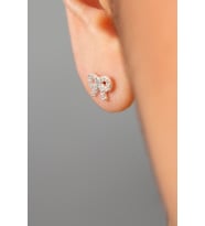 Elika Silver Kadın Fiyonk Model 925 Ayar Gümüş Küpe