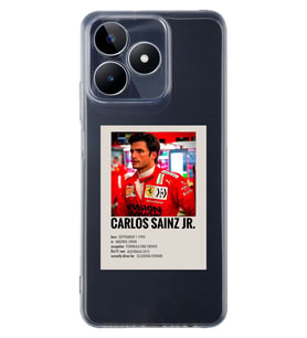 Realme C53 Uyumlu Carlos Sainz Desenli Şeffaf Telefon Kılıfı