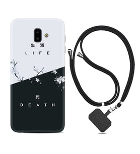 Samsung J6 Plus J7 Prime J7 Pro M20 Kılıf Boyun Askılı Silikon Life and Death 1339