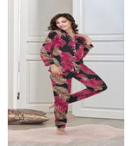 Rahat ve Şık Kadın Pijama - Karışık Desenli