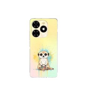 Tecno Spark 20C ile Uyumlu Splash Mirket Tasarımlı Şeffaf Silikon Kılıf