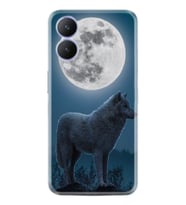 Vivo Y17s Kılıf Resimli Desenli Silikon Platinium Series Moon Wolf 1820