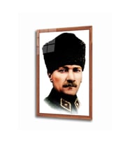 Miyrem Glasses Collection -A1^#  Atatürk Dayanıklı Temperli Cam Cam Tablo  4 mm (Çok Renkli)