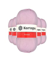 Northcity Kristal Çift Katlı El Örgü Lif İpi Açık Pembe 5'li Set - K699