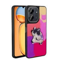 Xiaomi Poco C65 Uyumlu Kılıf Parlayan Kabartmalı İkonik Figürlü Zore Amas Silikon Kapak