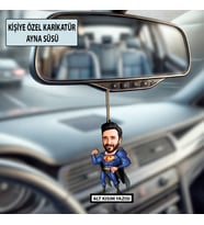 Kişiye Özel Karikatür Erkek Ayna Süsü – Araç İçi Esprili Hediyelik