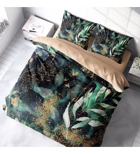 MonoHome Floral Watercolor 3D Pamuk Saten Çift Kişilik Nevresim Takımı (Çok Renkli)