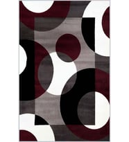 Eliana Home Baskılı, Yıkanabilir Kaymaz Taban Salon Halısı LNA0422 100x150 cm (Bordo)