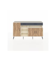Arges Konsol 5 Raflı 2 Çekmeceli 3 Kapaklı 176x30x99 Aytaşı-Çam/Antrasit