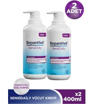 Bepanthol SensiDaily Yoğun Nemlendirici Vücut Bakım Kremi 400 ml 2'li Paket Atopik Ciltler İçin
