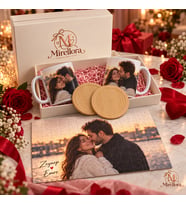 Mirellora 99 Parça Fotoğraflı Puzzle ve Çift Kupa Hediye Kutusu