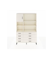 Arges Gardrop 7 Raflı 8 Çekmeceli Tek Kapaklı  132x30x195 Aytaşı-Aytaşı