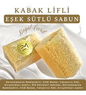 Doğal Kabak Lifli Eşek Sütlü Sabun Yaşlanma Karşıtı Antioksidan Koruma Cilt Tonunu Eşitleme