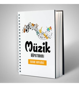 Müzik Öğretmenine Özel İsimli Defter