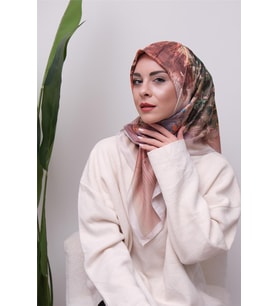 Renkli Karma Desen Dijital Soft Eşarp