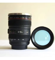 Kamera Lens 3D Tasarım Paslanmaz Çelik Termos Kupa Bardak