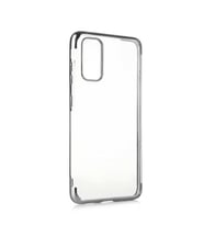 Galaxy A02S Kılıf İnce Köşeleri Renkli Şeffaf Silikon (Gri)