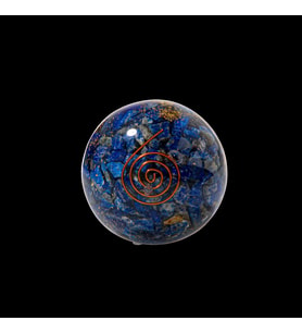Lapis Lazuli Sarmal Çakra Doğal Taş Organit Küre (Karışık)