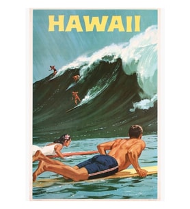 Hawaii Tablo Ahşap Poster Dekoratif