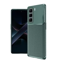 İnfinix Hot 50 4g Kılıf Auto Focus Karbon Kapak - Koyu Yeşil