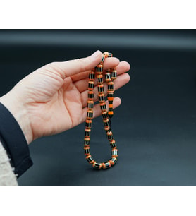 8'li Yarma Oltu Taşı Tesbih sk000158 (Çok Renkli)