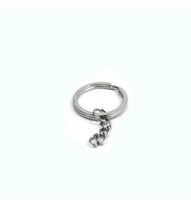 Anahtarlık Halkası Zincirli  5 Cm (1000 Adet)  Gümüş