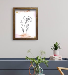BK Gift Otel Odası Konseptli Doğal Masif Ahşap Çerçeveli Tablo 45x65cm-93