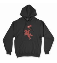Atatürk Kırmızı Bayraklı Siyah Kapşonlu Sweatshirt Hoddie