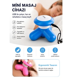 Mini Titreşimli USB Şarjlı El Masaj Aleti, Rahatlatıcı ve Kullanışlı