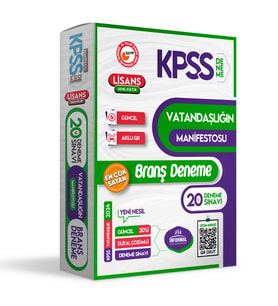 2024 KPSS Lisans Vatandaşlığın Manifestosu Dijital Çözümlü 20li Branş Denemesi