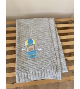 Triko Şeker Bebek Battaniyesi Gri